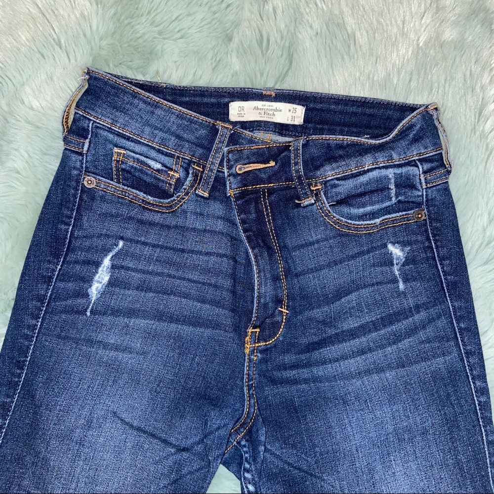 blue skinny jeans abercrombie & fitch